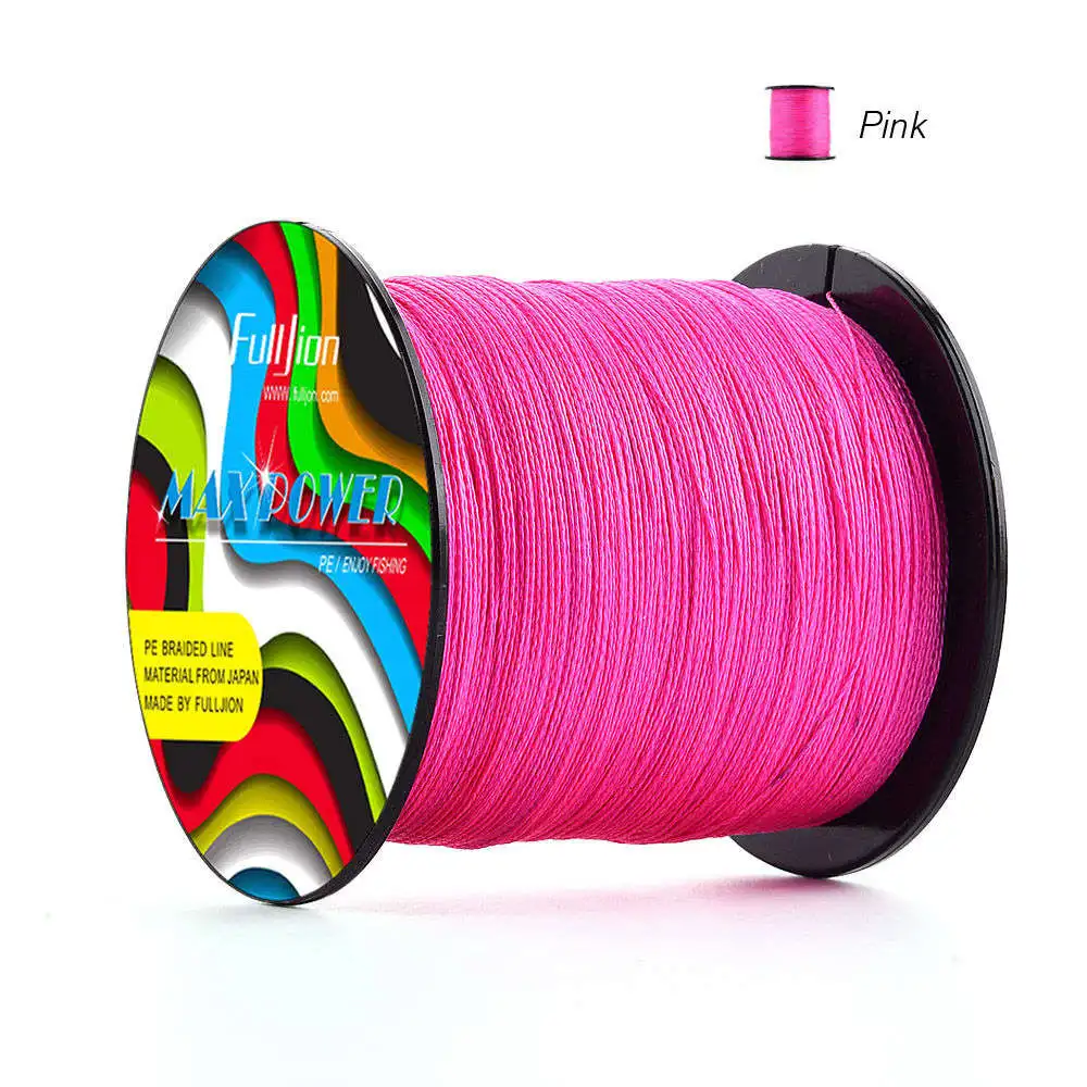 pink Распродажа Fulljion 100 м 4 нити мультифиламентные ПЭ плетеные лески для ловли карпа супер сильная японская леска - Цвет: pink