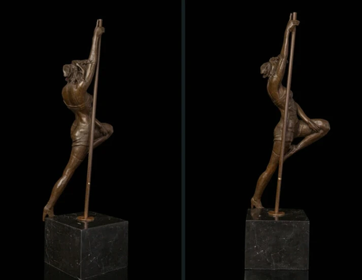 Красивое художественное украшение стальная трубка для танцев девочек Бронзовая