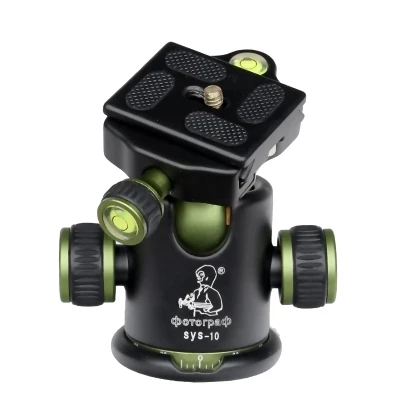 

DPOTORPADP SYS10 Aluminum Camera Tripod Ball Head Ballhead 36mm Diameter with Quick Release Plate 1/4" Screw Max Load 10KG