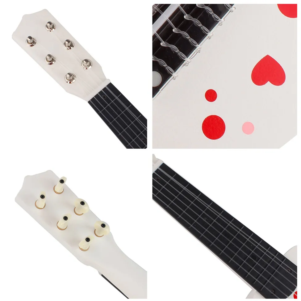 SOACH(give guitar strings), новинка, высокое качество, мультяшная белая, для начинающих, акустическая, деревянная гитара, 6 струн для гитары, укулеле, гитара