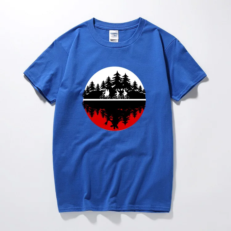 Футболка мужская с забавным дизайном из двух миров хлопковая футболка коротким