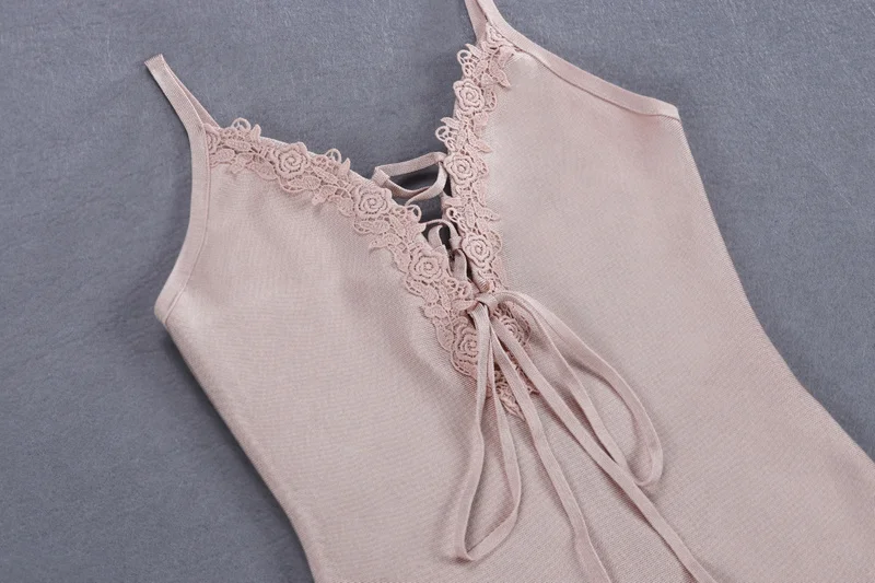 

INDRESSME 2019 Fashion Women Sexy Summer Dress Deep V Lace Up Hollow Out Spaghetti Strap Party Club Dresses Vestidos