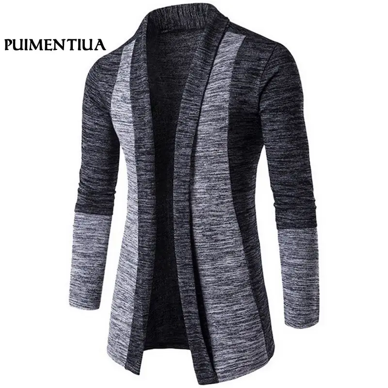 Pui men tiua M-4XL, большой размер, Осень-зима, теплый мужской кардиган, пэчворк, мужские повседневные свитера, пальто, мужская верхняя одежда, chompas hombre