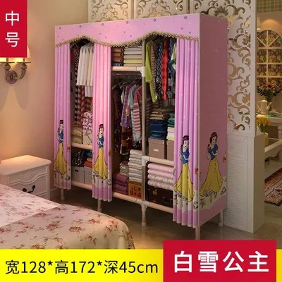 style23 Шкаф для одежды, стальная труба, утолщенная арматура, ткань для хранения, шкаф для одежды, экономный Стальной Стеллаж, подвесной шкаф - Цвет: style23