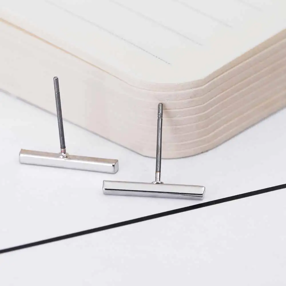 2020 Панк Черные золотые серебряные цветные Серьги простая T серьга в виде стержня