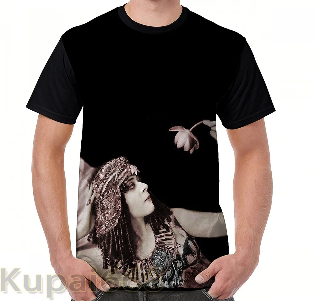 Забавная футболка с графическим принтом мужские топы футболки Theda Bara Cleopatra