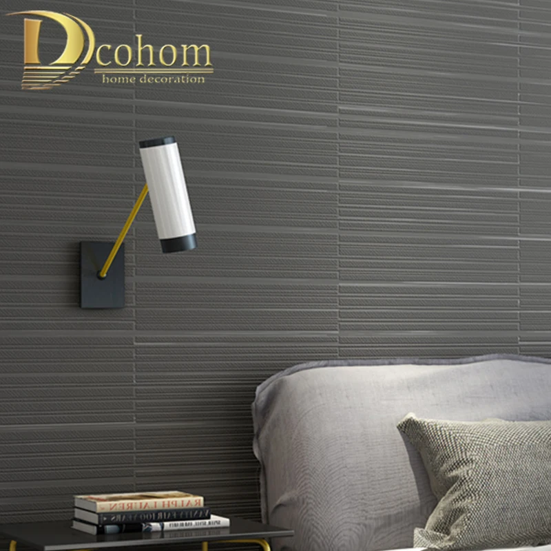 Белые современные полосатые обои для стен спальни простые текстурированные