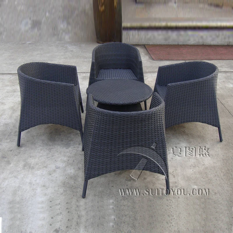 5 шт. пластиковые наборы из ротанга для сада и обеденного стола | Мебель