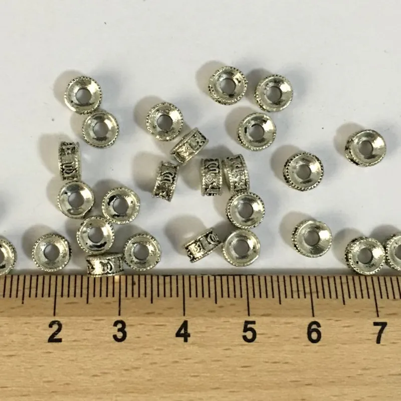6/8/10/12/14mm Vintage Tibetan Silver Spacer Beads Hole Nepal Buddha DIY Jewelry Accessories 10pcs J0701 | Украшения и аксессуары