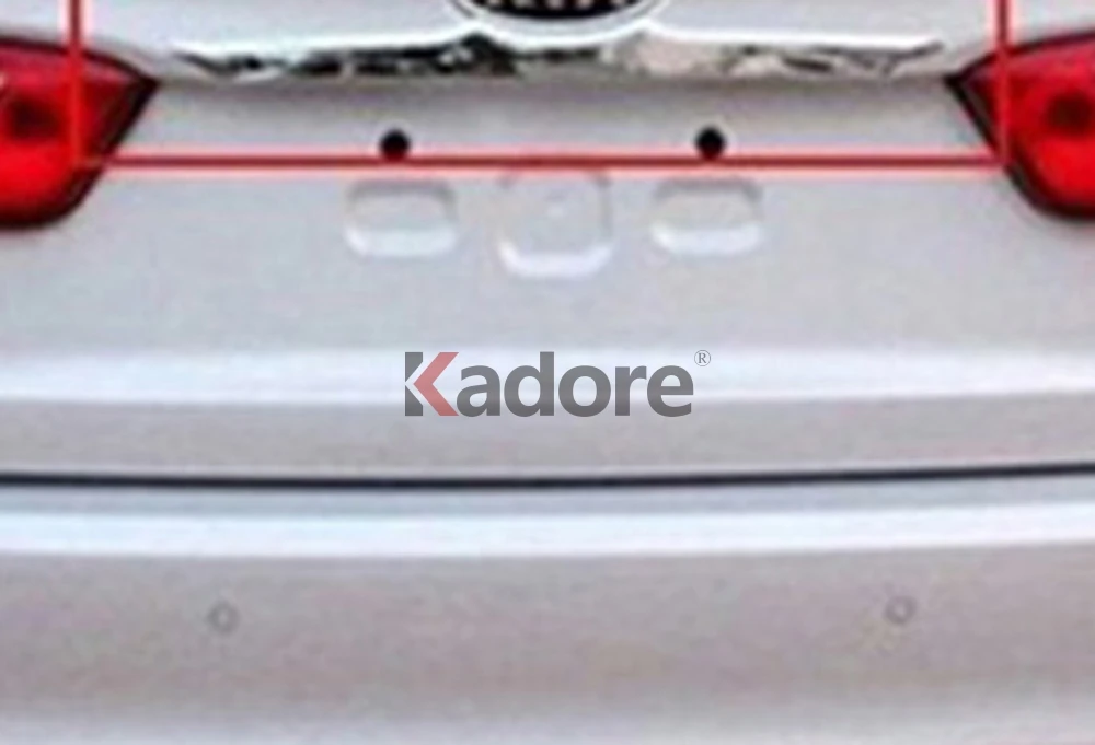 Для KIA K2 Рио 2013 2012 2011 хром Задняя Крышка багажника отделка полосы задняя дверь загрузки гарнир аксессуары