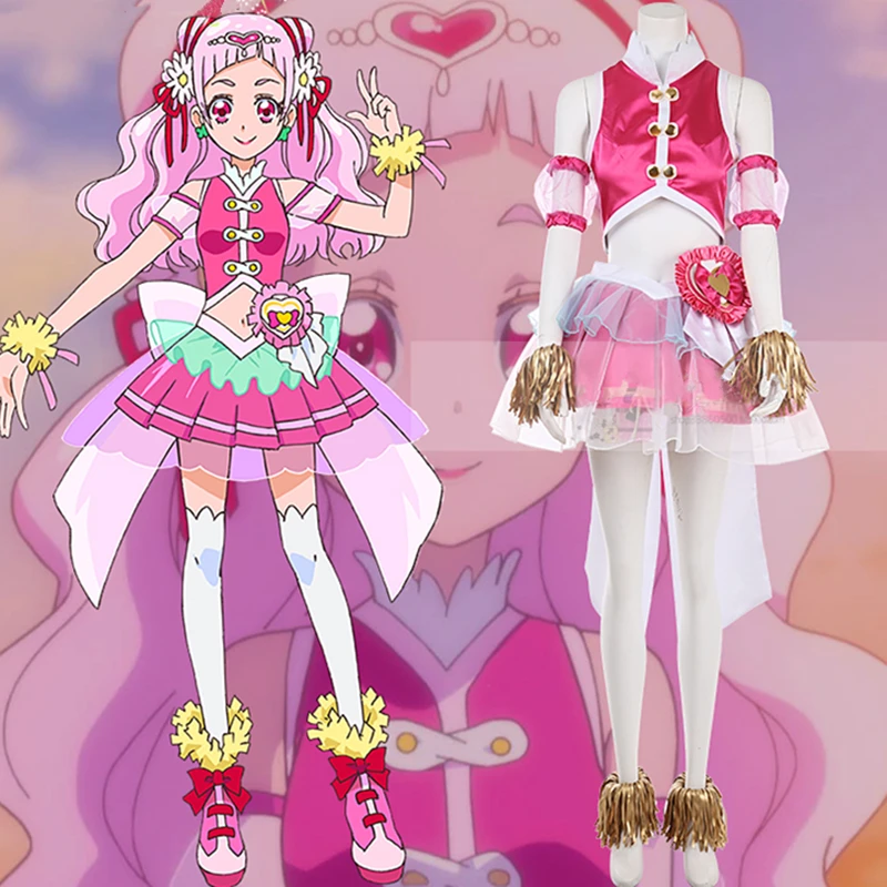 Полный комплект Pretty Cure Precure Nono Hana/Cure кричать платье Косплей Костюм на заказ |