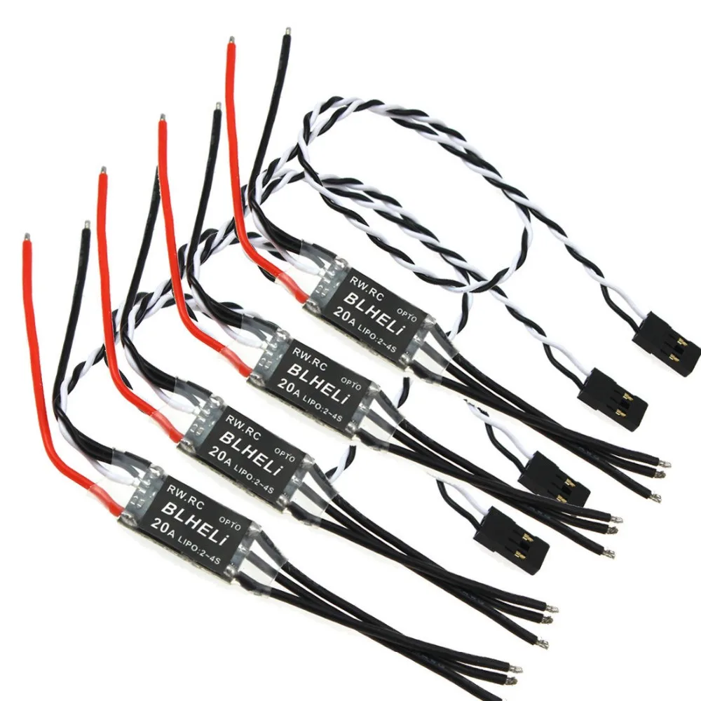Фонарик/18-4 JMT 1 комплект 4 шт RW.RC V14.2 версия BLHeli программа фонарик 16A / 20A 30A ESC для
