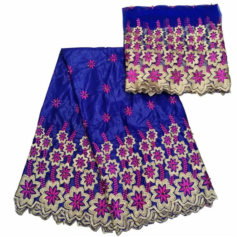 Latest African Lace Fabric Guaranteed quality! embroidery bazin riche getzner 5yards and 2yards swiss voile lace BA1022 | Дом и сад