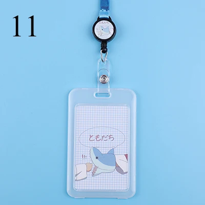 11 Cute Cartoon Cat Transparent Card ID Badge Holder Kawaii Dogs Retractable Badge Buckle Name Tag Card Holder For Gifts - Цвет: 11
