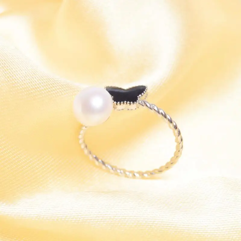 Женское кольцо бабочка ASHIQI из стерлингового серебра 925 пробы кольца с