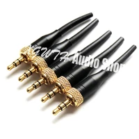 gold plated 3 5mm 18 screw lock stereo diy connector audio adapter for sennheiser sony headset tie clip lavalier mic microphone