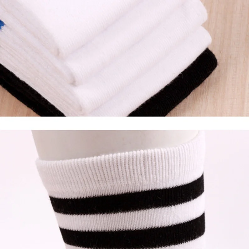 Летние детские гольфы для мальчиков хлопковые носки в футбольную полоску