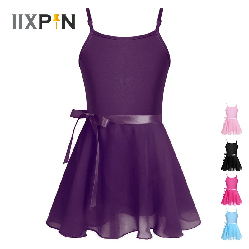 Kids Girls Ballet Dance Gymnastics Leotard Spaghetti Shoulder Straps Leotard with Chiffon Tied Tutu Skirt Dance Ballet Dresses
Kids Girls Ballet Dance Gymnastics Leotard Spaghetti Shoulder Straps Leotard with Chiffon Tied Tutu Skirt Dance Ballet Dresses