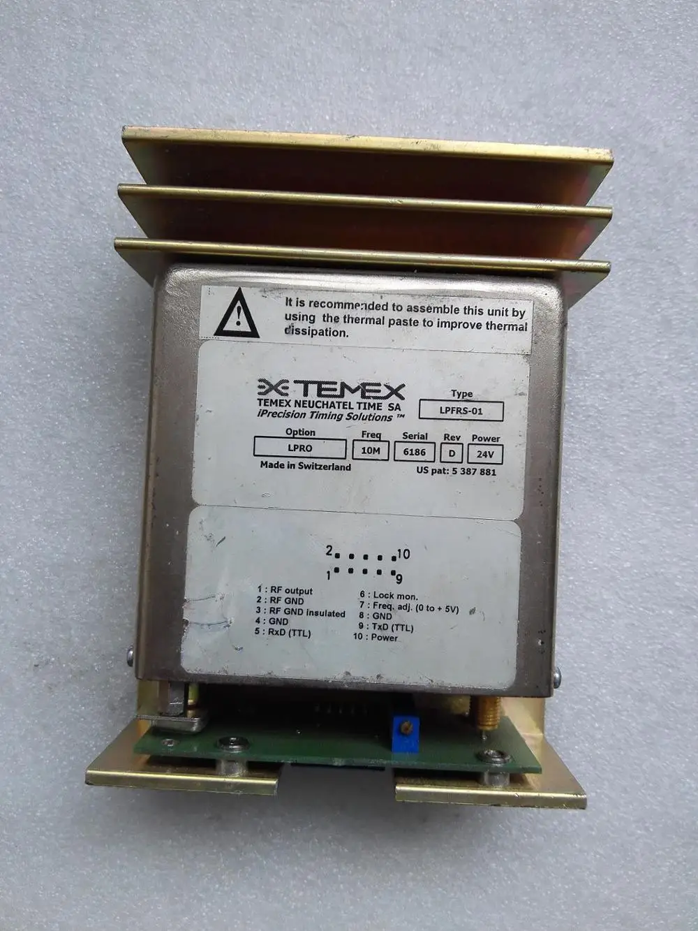 Для TEMEX/specatime LPFRS-01 10MHz рубидиевые часы atomic clock | Автомобили и мотоциклы