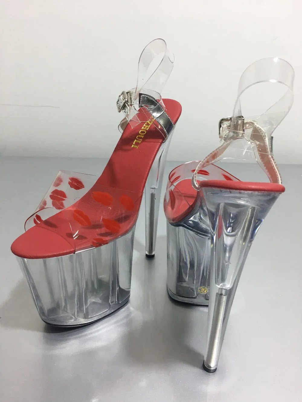 Женская обувь 20 см пикантные босоножки на высоком каблуке Соблазнительные с