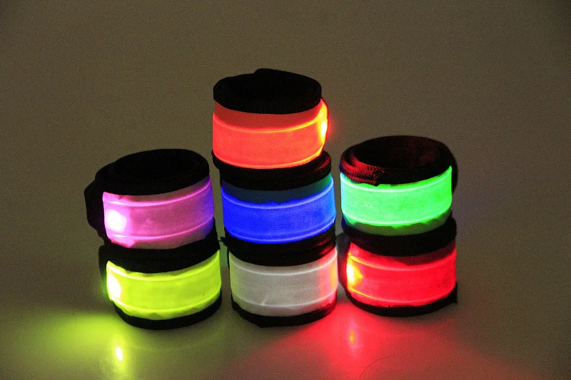 50pcs Nylon LED Sports Slap Wrist Strap Bands Wristband Light Flash Bracelet Glowing Armband Flare Party Concert wa3054 | Дом и сад