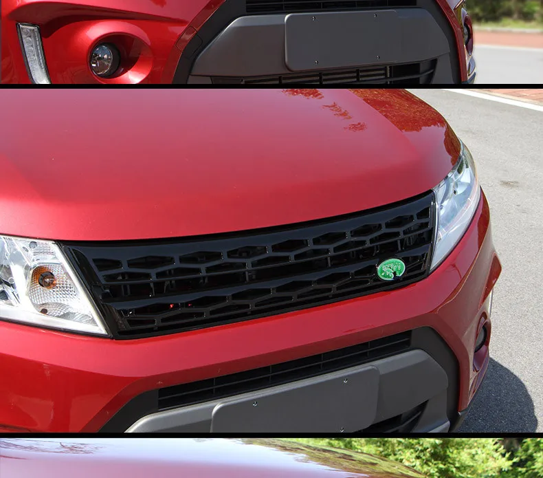 Высококачественный хромированный обод хромированный для Suzuki Vitara ABS Стайлинг бамперная решетка сетка Чехлы украшения аксессуары