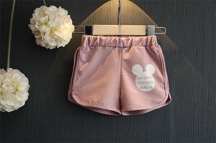 Детские комплекты одежды для девочек летняя рубашка с отверстиями и принтом