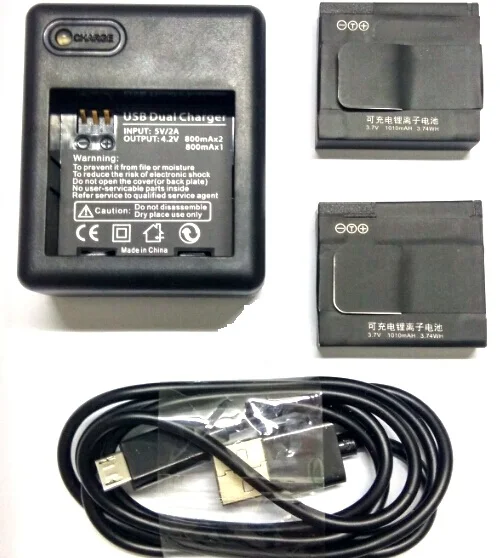Аксессуары для камеры Xiaomi yi 1 зарядное устройство запасной аккумулятор USB кабель