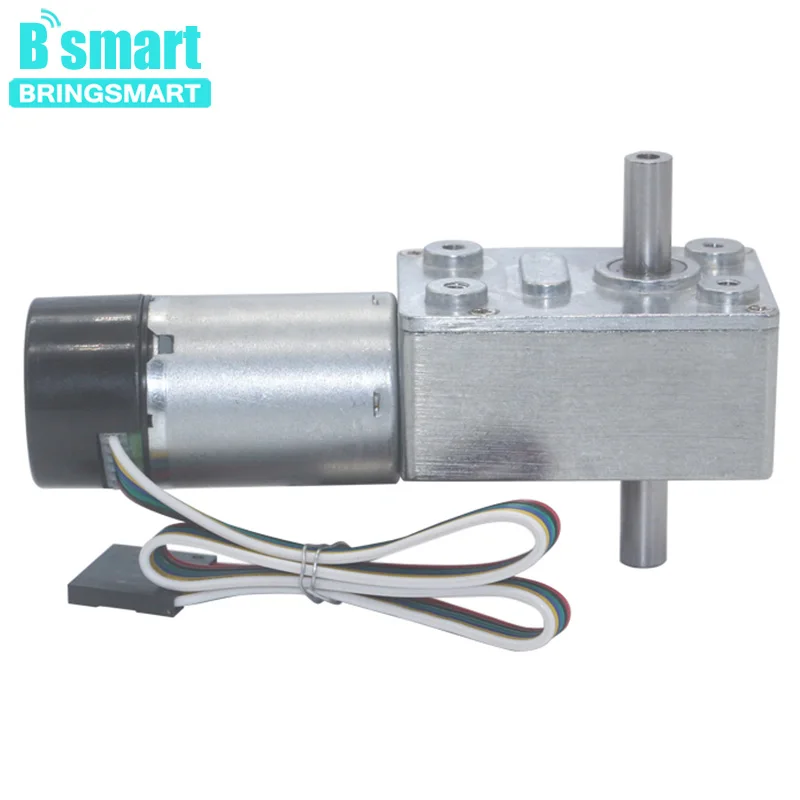 Bringsmart JGY 370S мотор кодер червячный DC Зубчатый редуктор 6 ~ 12 В низкая скорость Холла