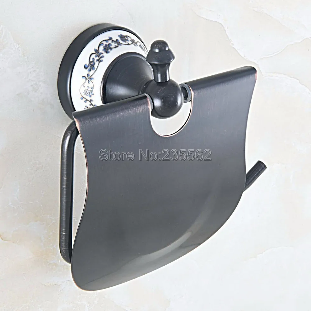 

Toilet Paper Holder Bathroom Paper Tissue Holder Black Oil Rubbed Brass Bathroom Accesseries Roll Paper Holders lba754