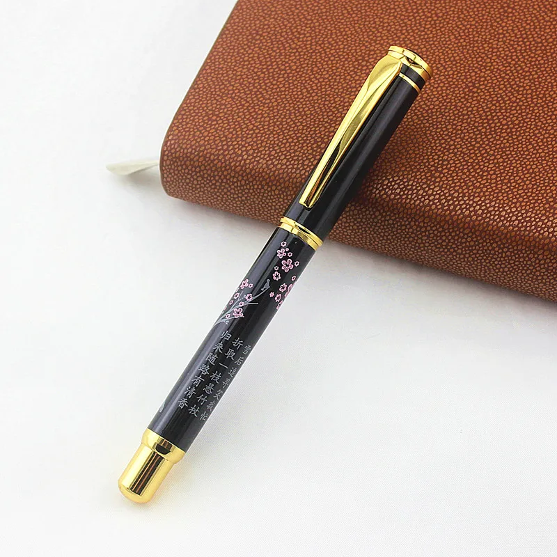 

writing gift pens Metal Roller Ball Pen 0.5mm Luxury Ballpoint Pen for Office School Supplies Business Gift Box
