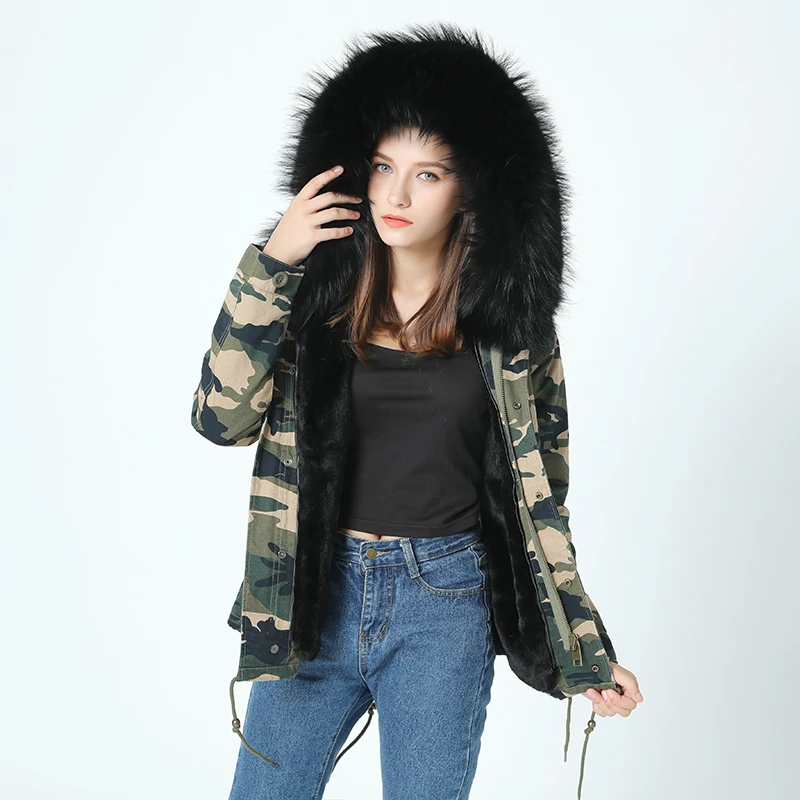 OFTBUY 2021 Камуфляжная парка зимняя куртка для женщин зимнее пальто большой