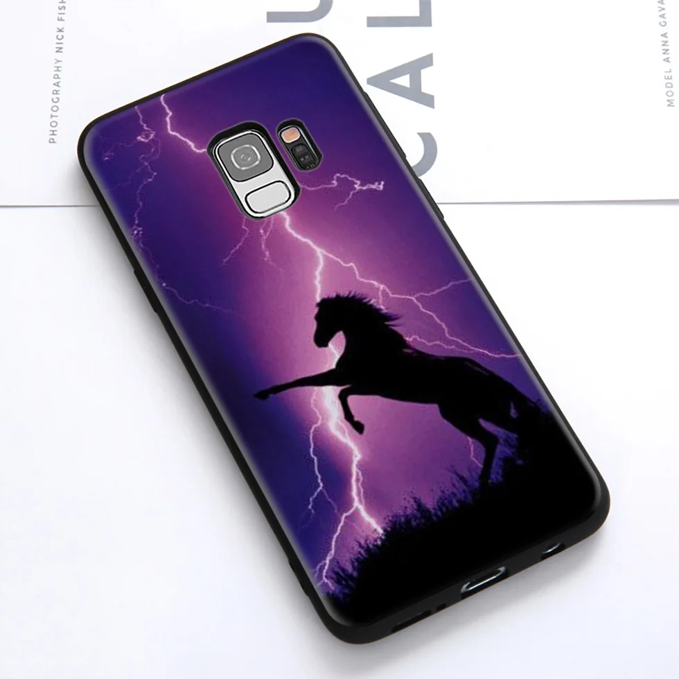 Мягкий чехол WEBBEDEPP Running Horse для Samsung Galaxy S10 S10e S9 S8 Plus S7 S6 Edge &amp J6 2018 Note 10 9 8 |