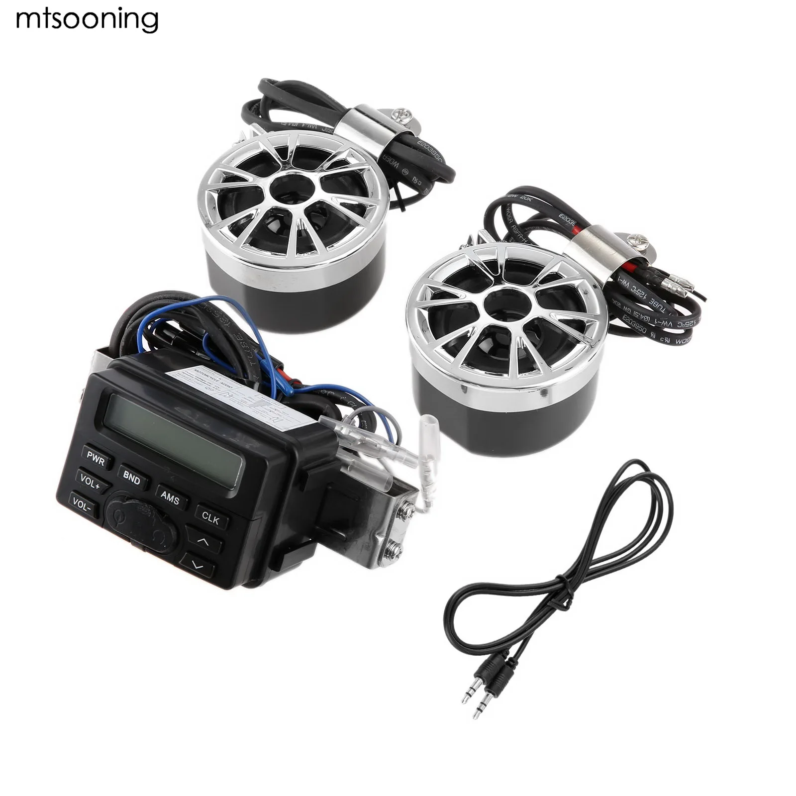 Mtsooning мотоцикл FM радио MP3 аудио система стерео колонки усилитель