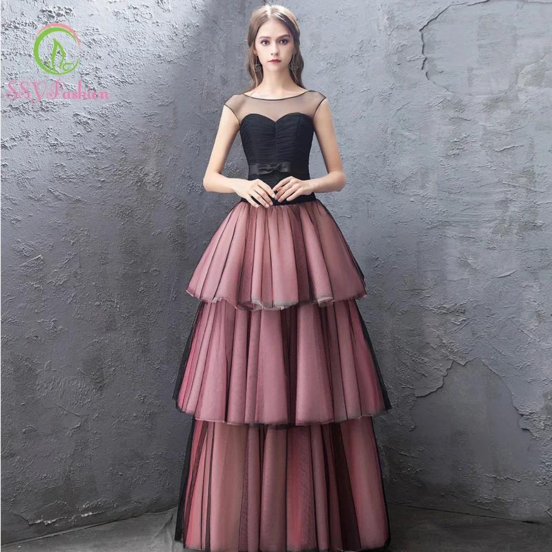 Платье SSYfashion кружевное без рукавов длиной до пола из тюля|Вечерние платья| |