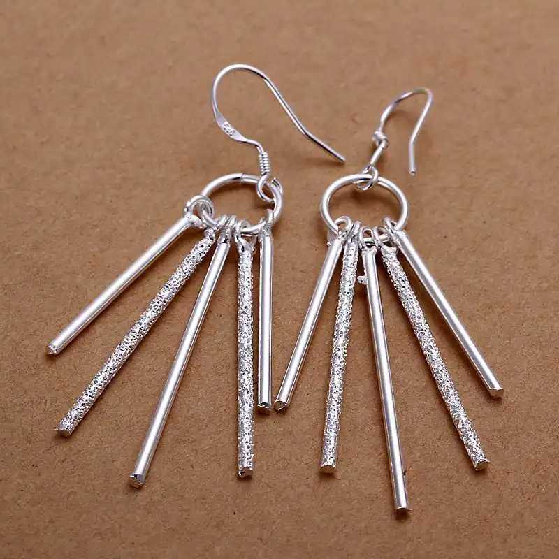 Посеребренные серьги украшения для женщин пять пост ювелирные мужские Оптовая и