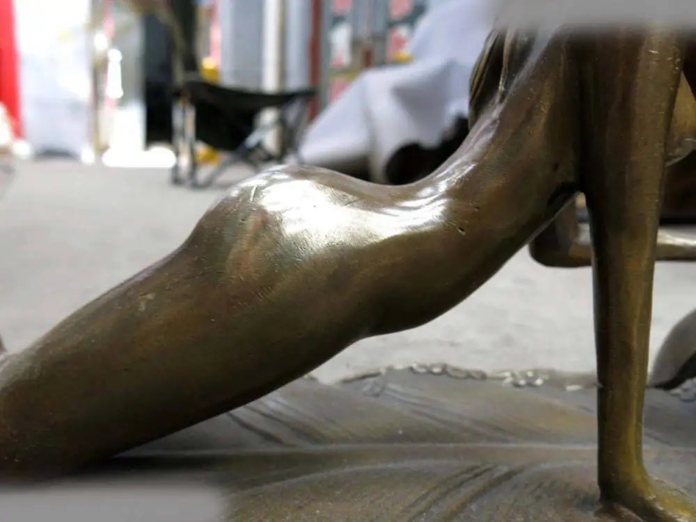 8 &quotКитай латунь медь тонкой работы женщина кубок Скульптура | Дом и сад