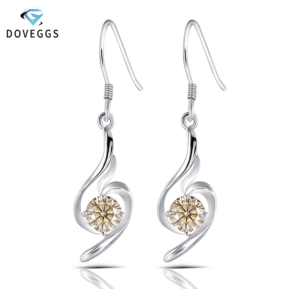 Женские серьги капельки DovEggs из стерлингового серебра 925 пробы 5 мм 0 карат в виде