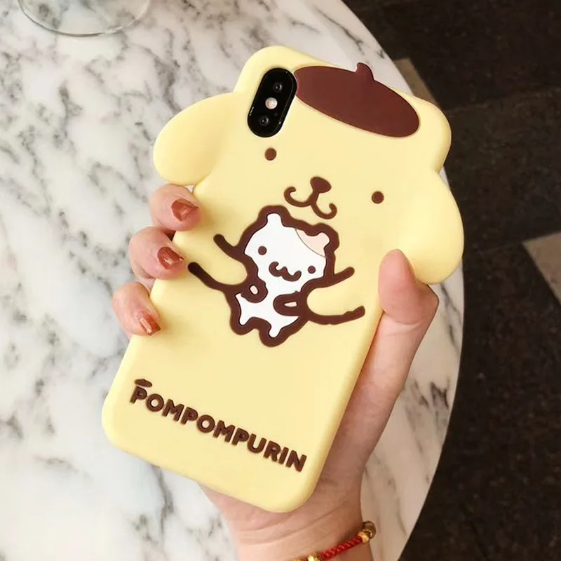 Милый мультяшный пудинг собака Большое Ухо Pet чехол для телефона для iphone X 8 7 6 Мягкий ТПУ силиконовый чехол для телефона для iphone 6 6 S 7 8 Plus чехол