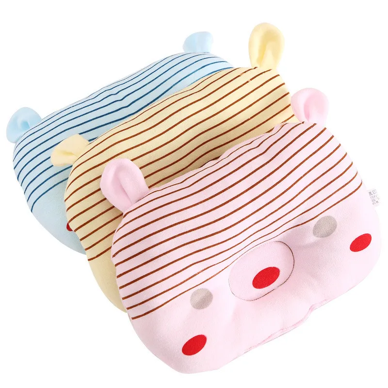 Cartoon Anti-rollover Head Positioner Sleep Shaping Pillow Pure Cotton Newborn Shape Anti-bias 0-1 Years Old | Мать и ребенок