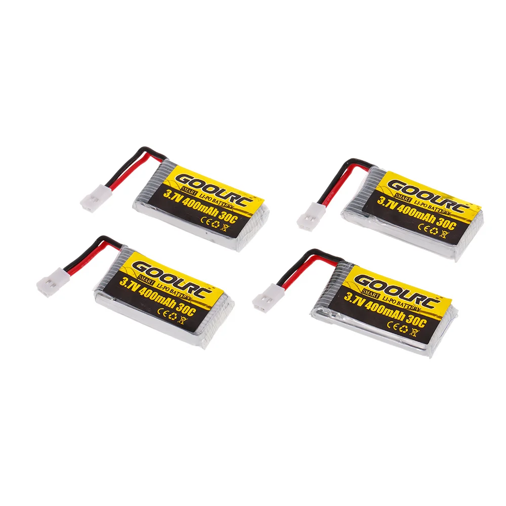 GoolRC 4 шт. 3 7 в 400 мАч 30C Li po батарея с 1 U4 Смарт зарядное устройство для T6 JJRC H31 RC Дрон