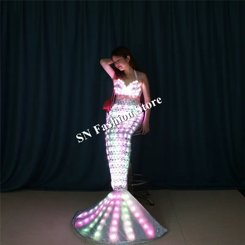 TC189-1 программируемые полноцветные светодиодные костюмы светящийся свет для