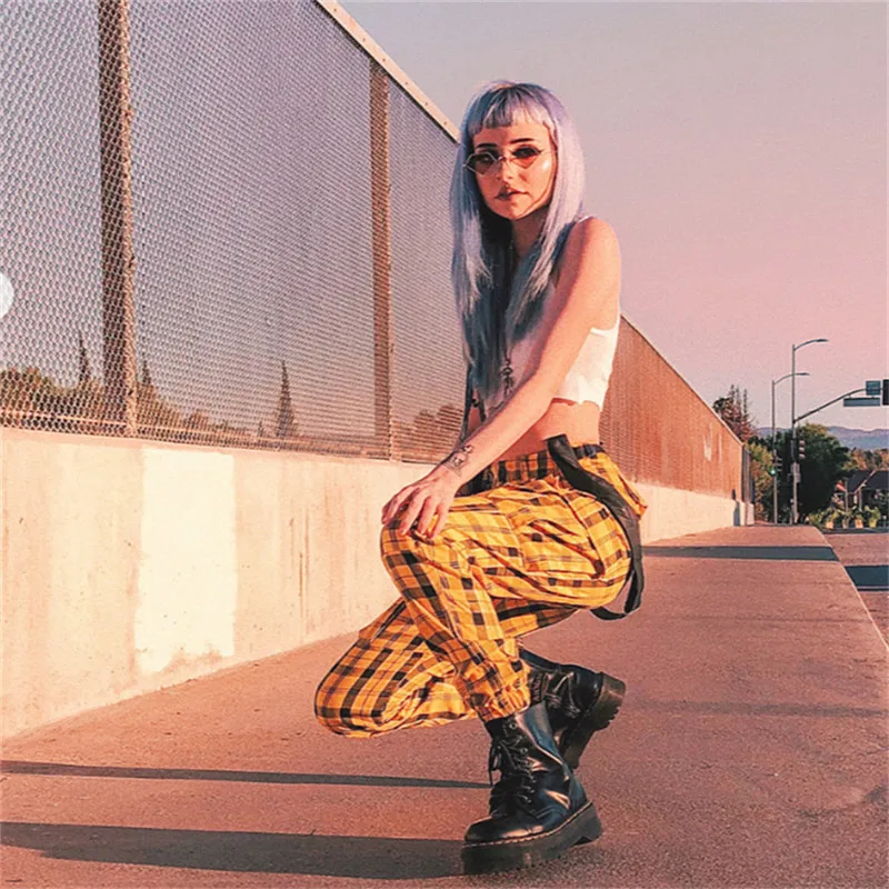 Женские брюки 2019 широкие Длинные повседневные брюки-карго с цепочкой одежда для