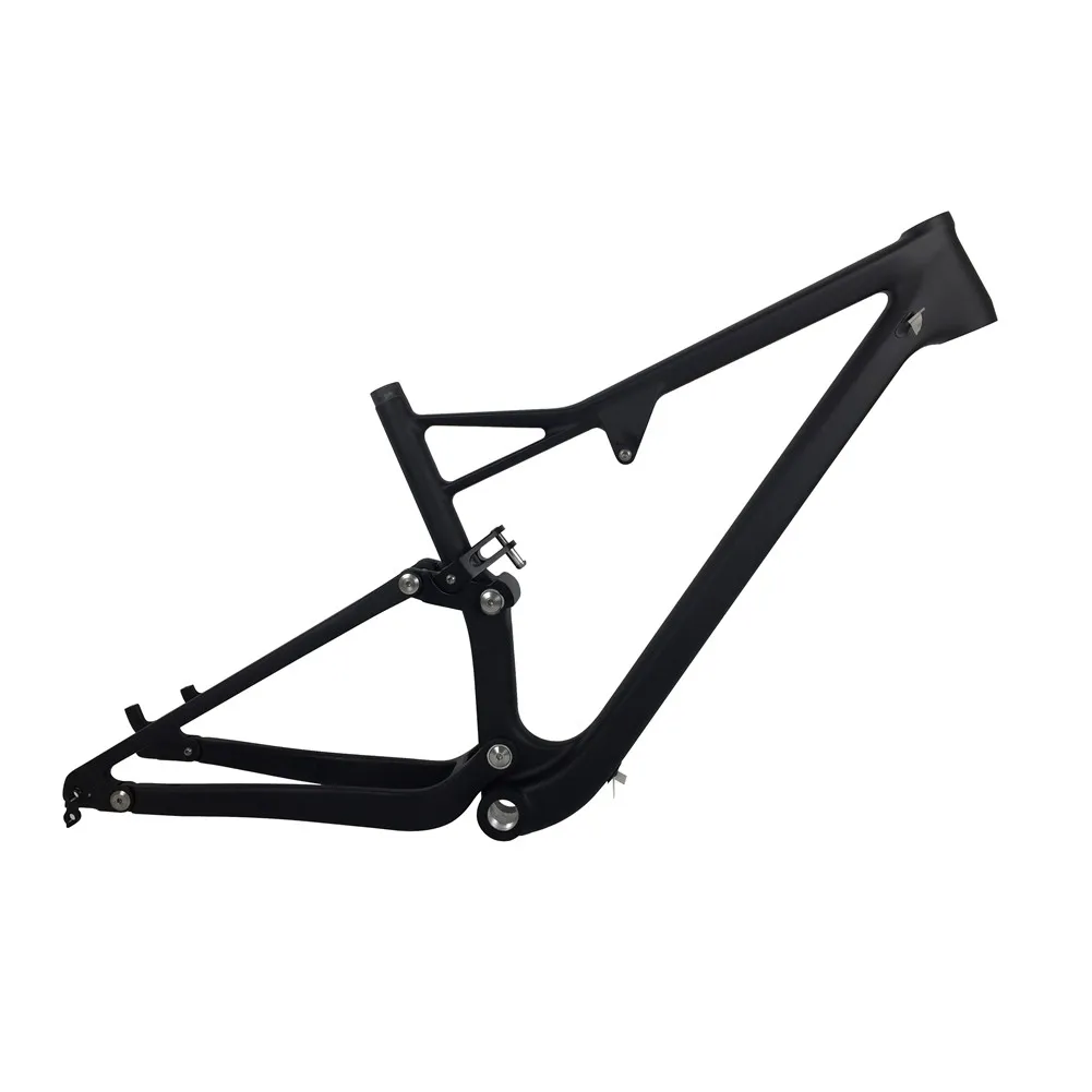 Spcycle 29er полная подвесная карбоновая рама, карбоновая рама для горного велосипеда 29er, карбоновая рама 142*12 мм через ось 165*38 мм для путешествий - Цвет: Black Matte