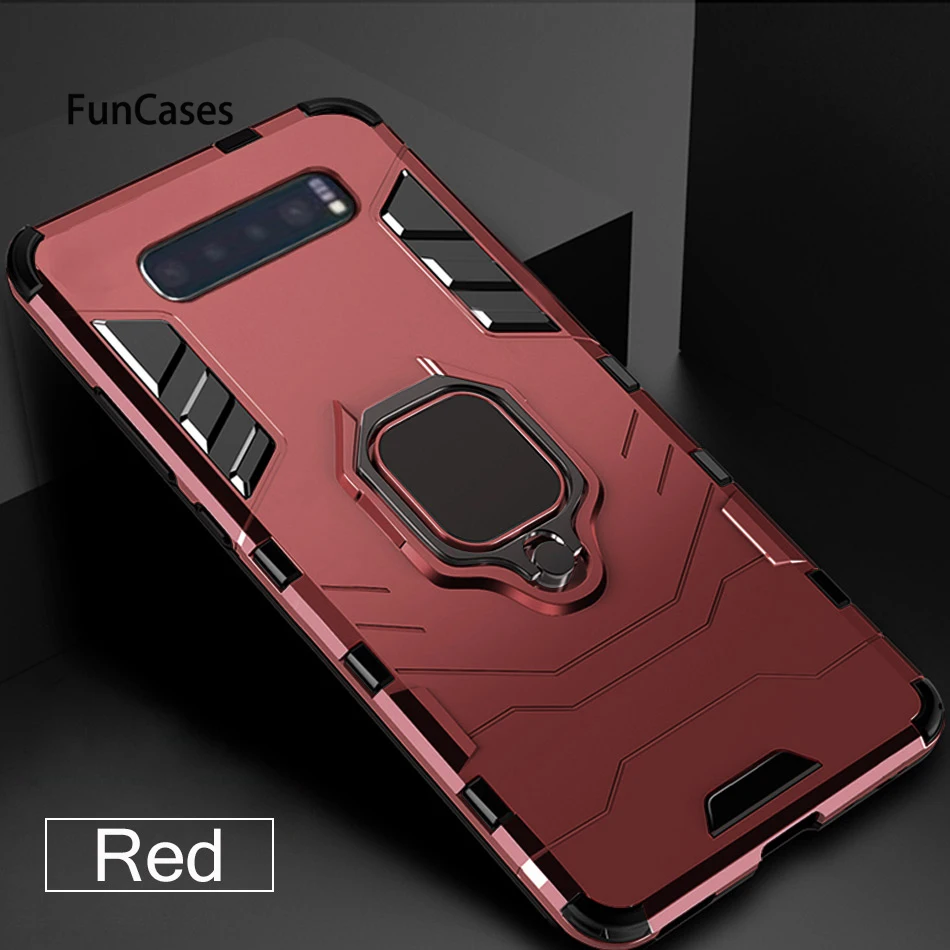 Red Роскошный мягкий силиконовый кольцо чехол для телефона на для samsung Galaxy S10E S8 S9 S10 плюс противоударный чехол для A7 металлическое кольцо чехол - Цвет: Red