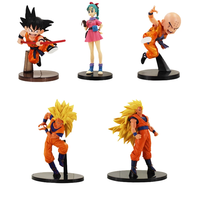 Dragon Ball Scultures большой новые стили Bulma Гоку детства крилин куририн гладить Цвет Супер Saiyan 3 Статуэтка Сон Гоку игрушка куклы