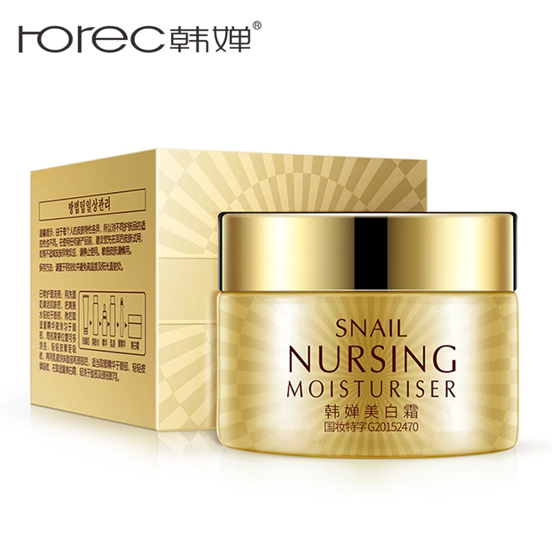 

ROREC Snail Face Cream Hyaluronic Acid Whitening Anti-aging Collagen Moisturizer Nourishing Serum Day Cream Skin Care