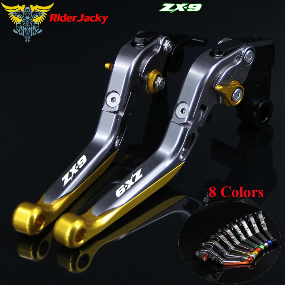 Логотип ZX 9 золотой + титан для Kawasaki ZX9 1994 1997 1995 1996 ЧПУ Складной Выдвижная