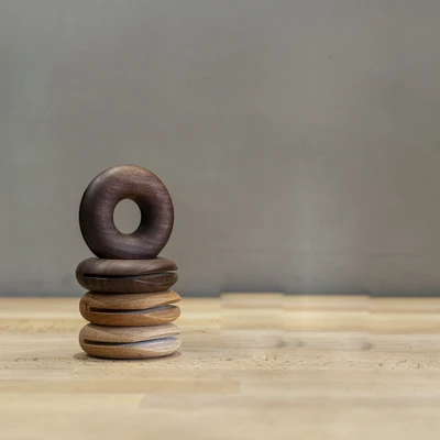 2 walnut 2 beech Деревянные для сумок, зажимы для сумок, Упаковочная Сумка, Скандинавская форма пончика, гаджеты Inteligentes, закуска, зажим для еды, кухонные принадлежности для хранения - Цвет: 2 walnut 2 beech