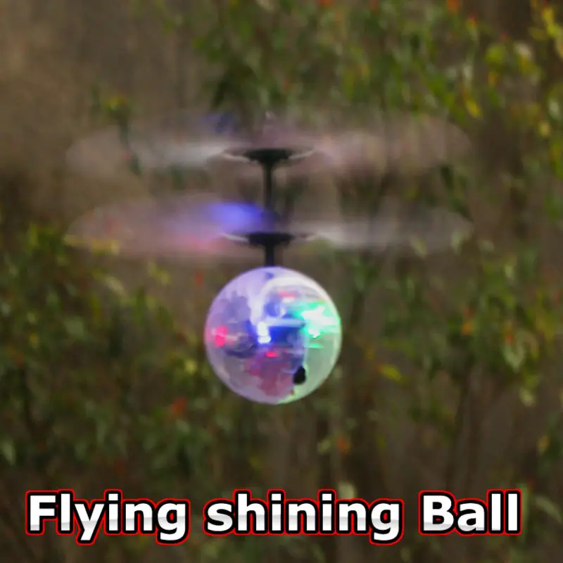 Радиоуправляемый летающий шар Дрон встроенный сверкающий светодиодный